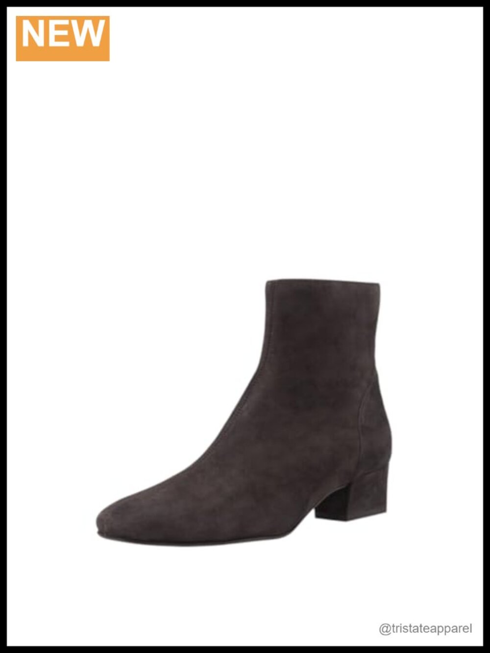 Aquatalia Ulyssa Suede Ankle Bootie 1.3" Block Heel Zip